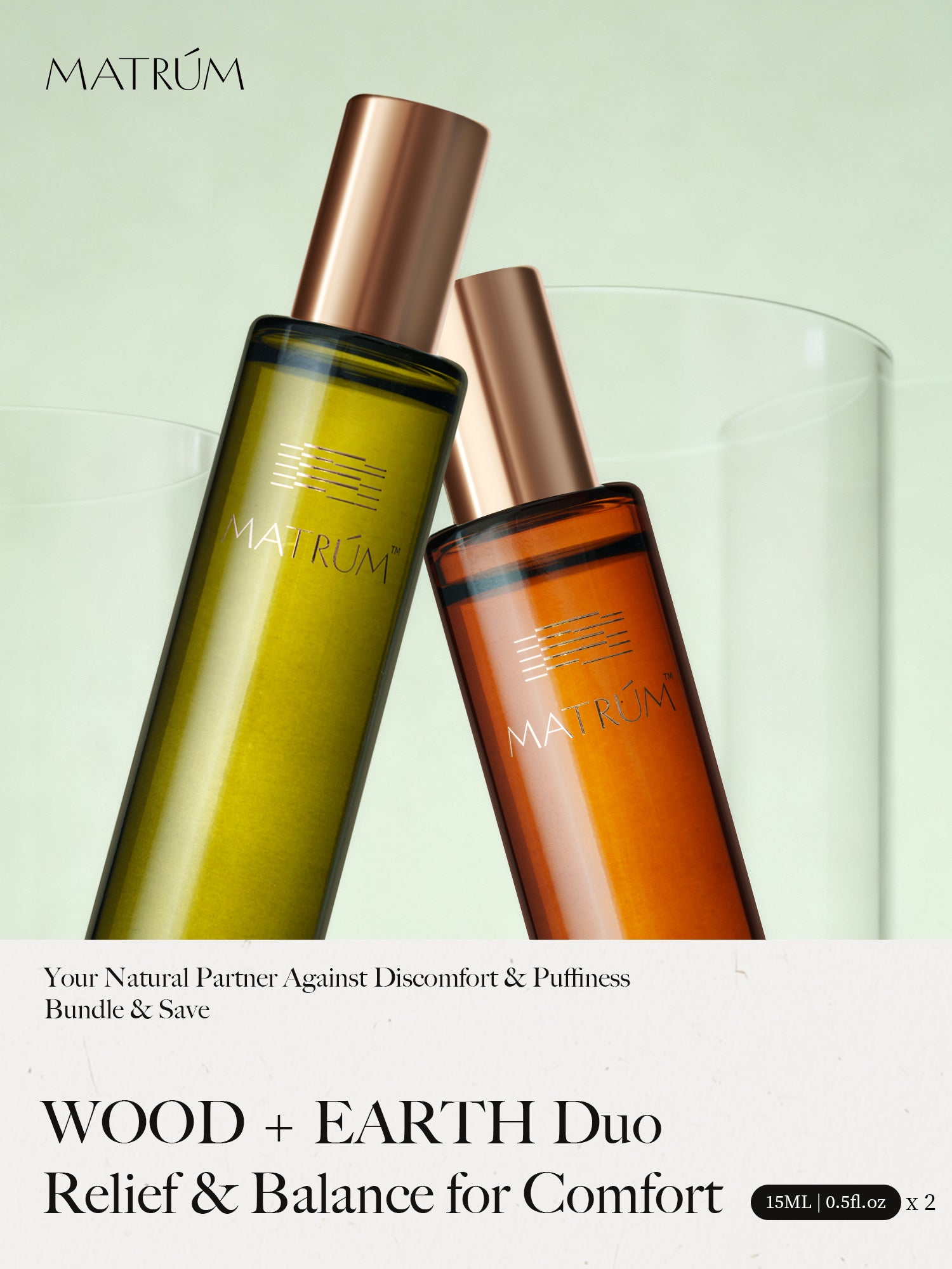 Earth & Wood - Five Elements Wellness Roller(Duo Set)