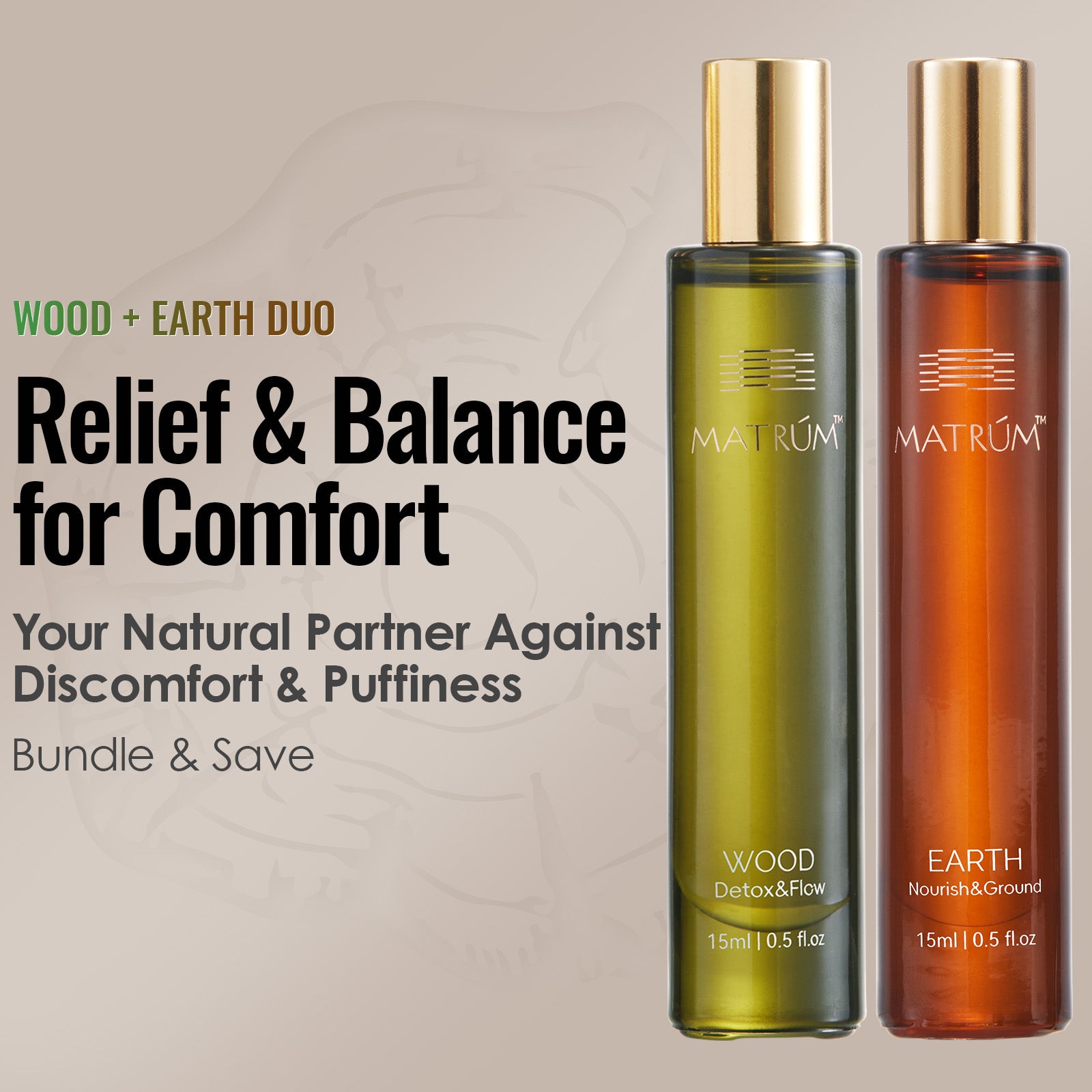 Earth & Wood - Five Elements Wellness Roller(Duo Set)