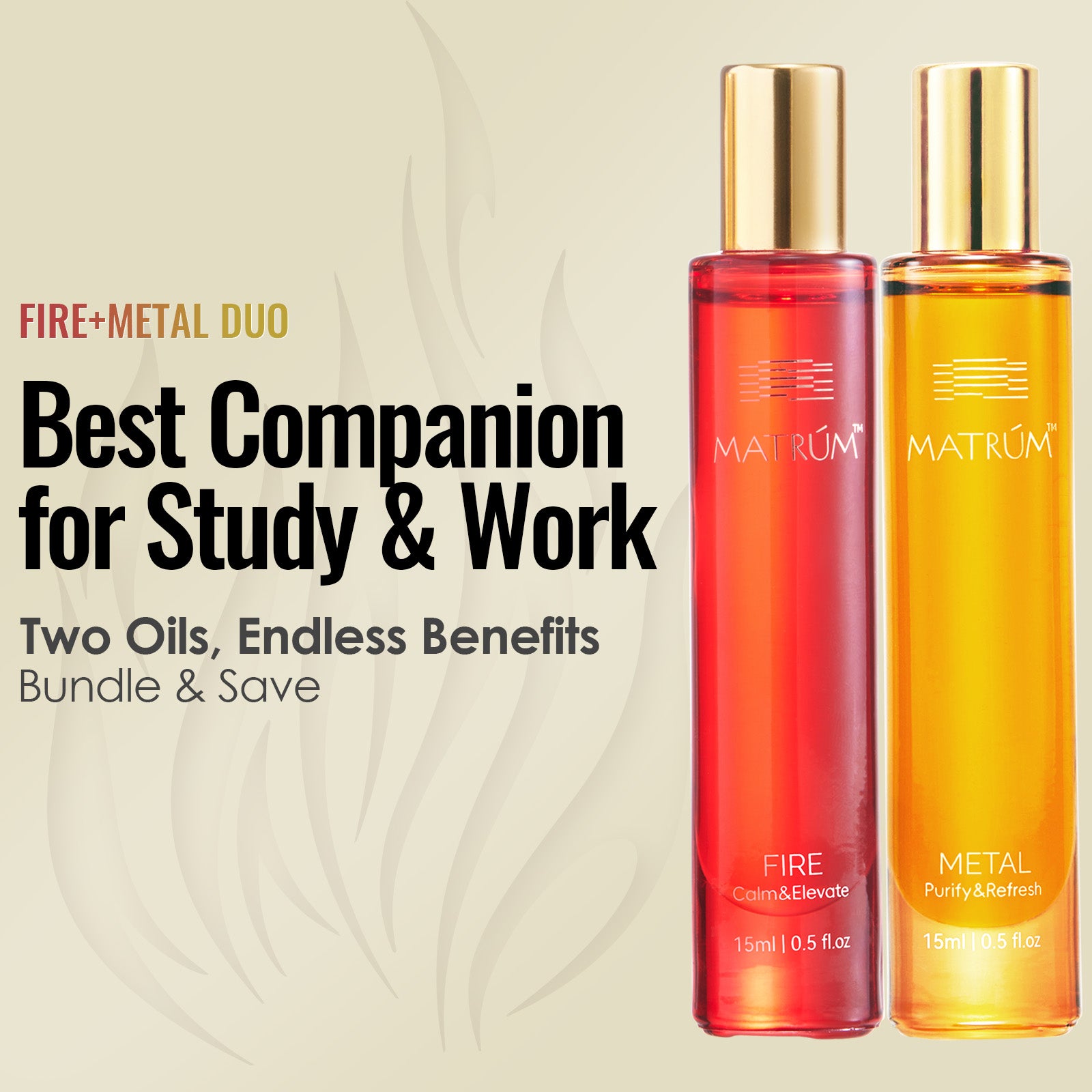 Fire & Metal - Five Elements Wellness Roller(Duo Set)