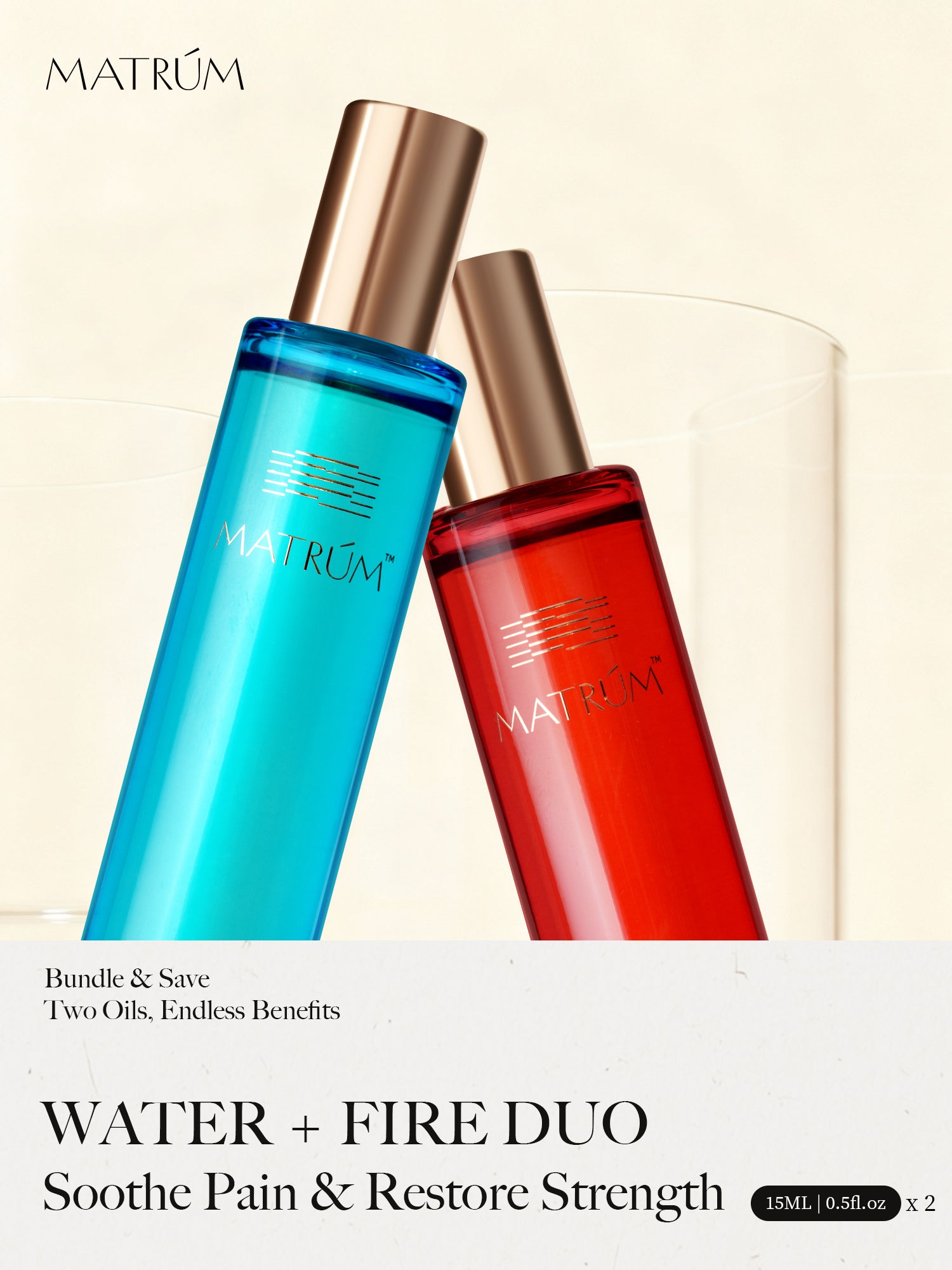 Water & Fire - Five Elements Wellness Roller(Duo Set)