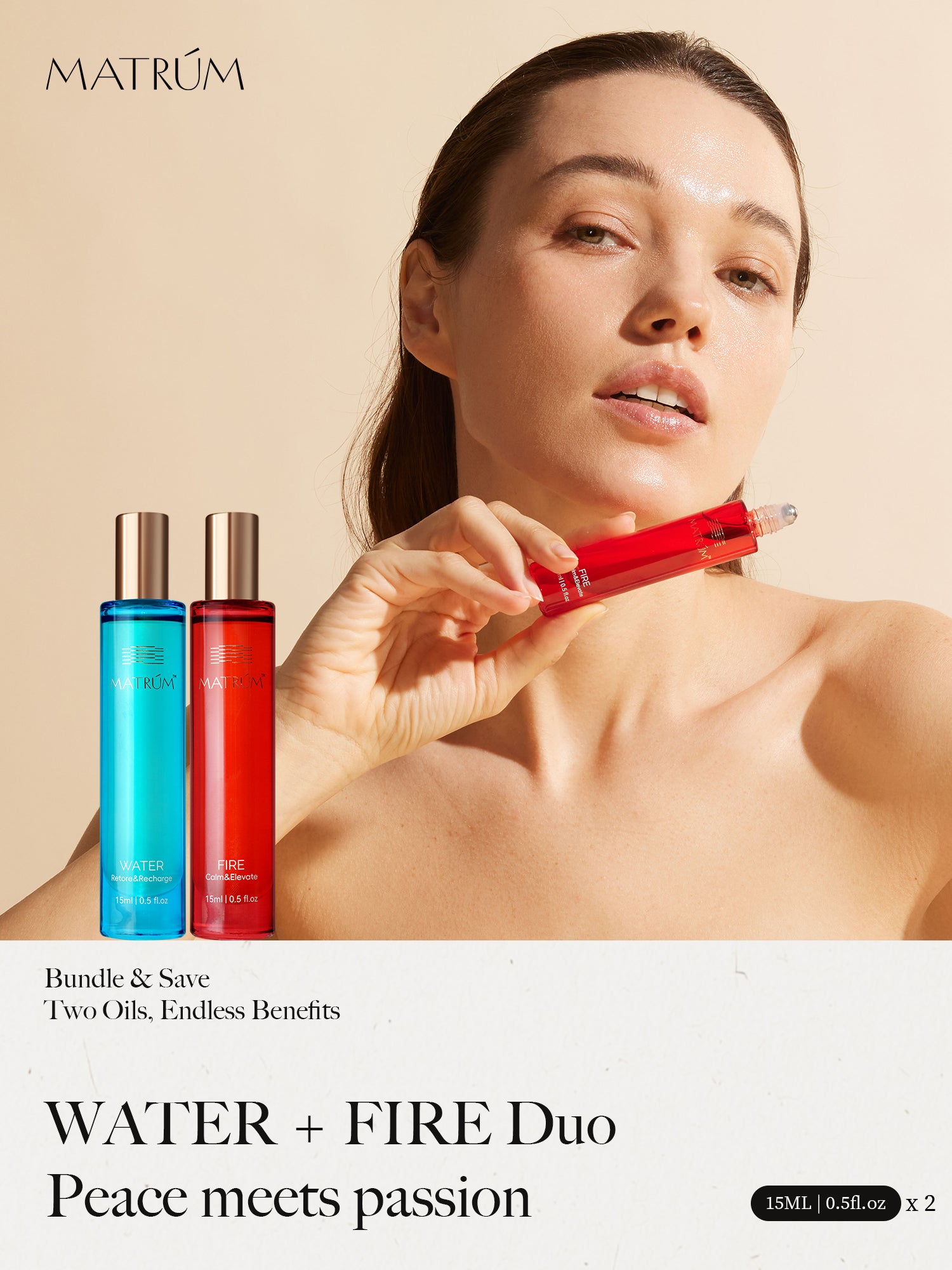 Water & Fire - Five Elements Wellness Roller(Duo Set)