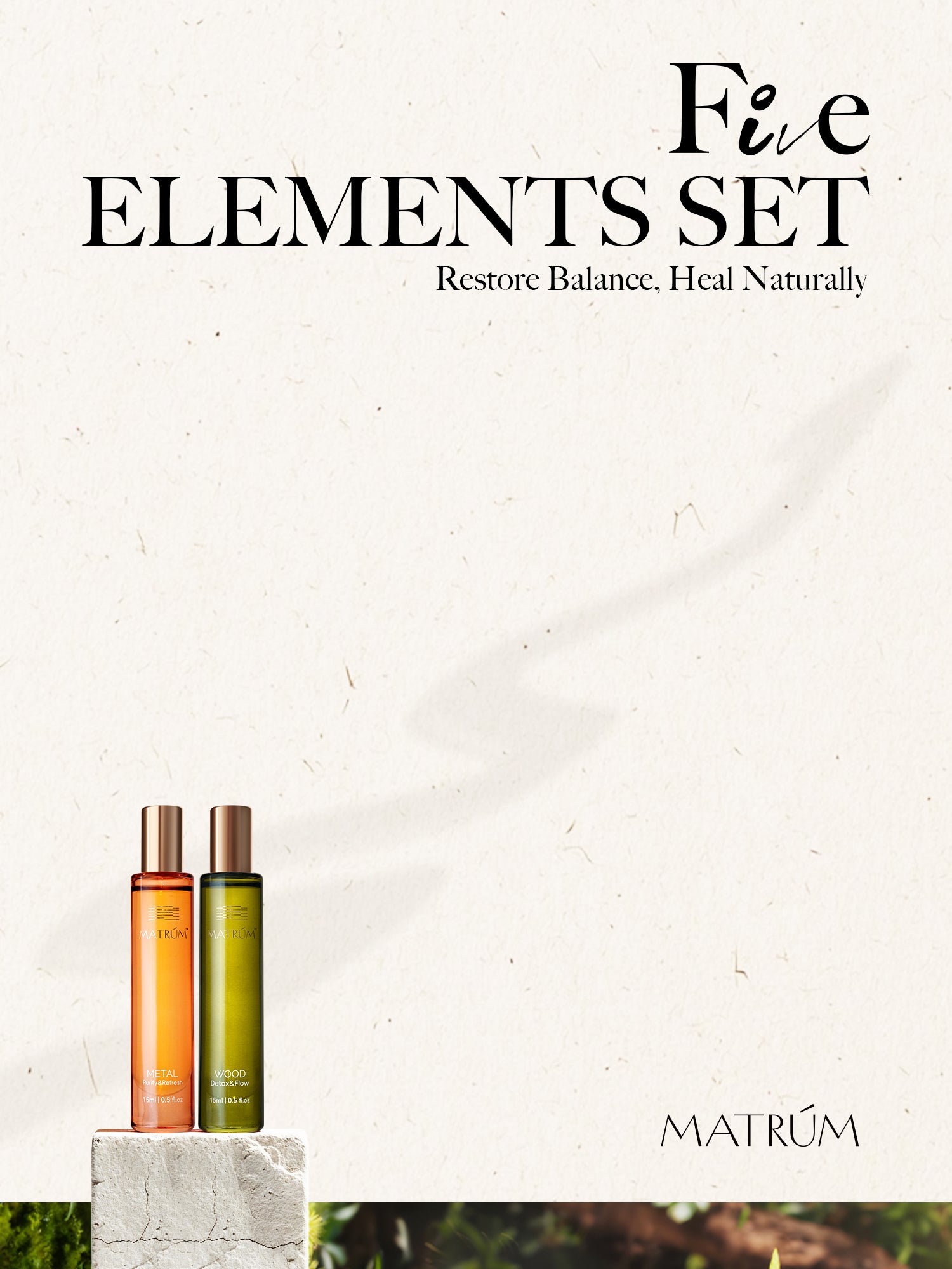 Wood & Metal - Five Elements Wellness Roller(Duo Set)