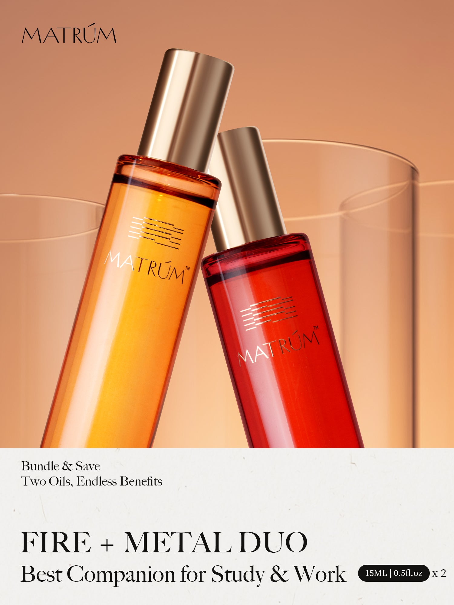 Fire & Metal - Five Elements Wellness Roller(Duo Set)