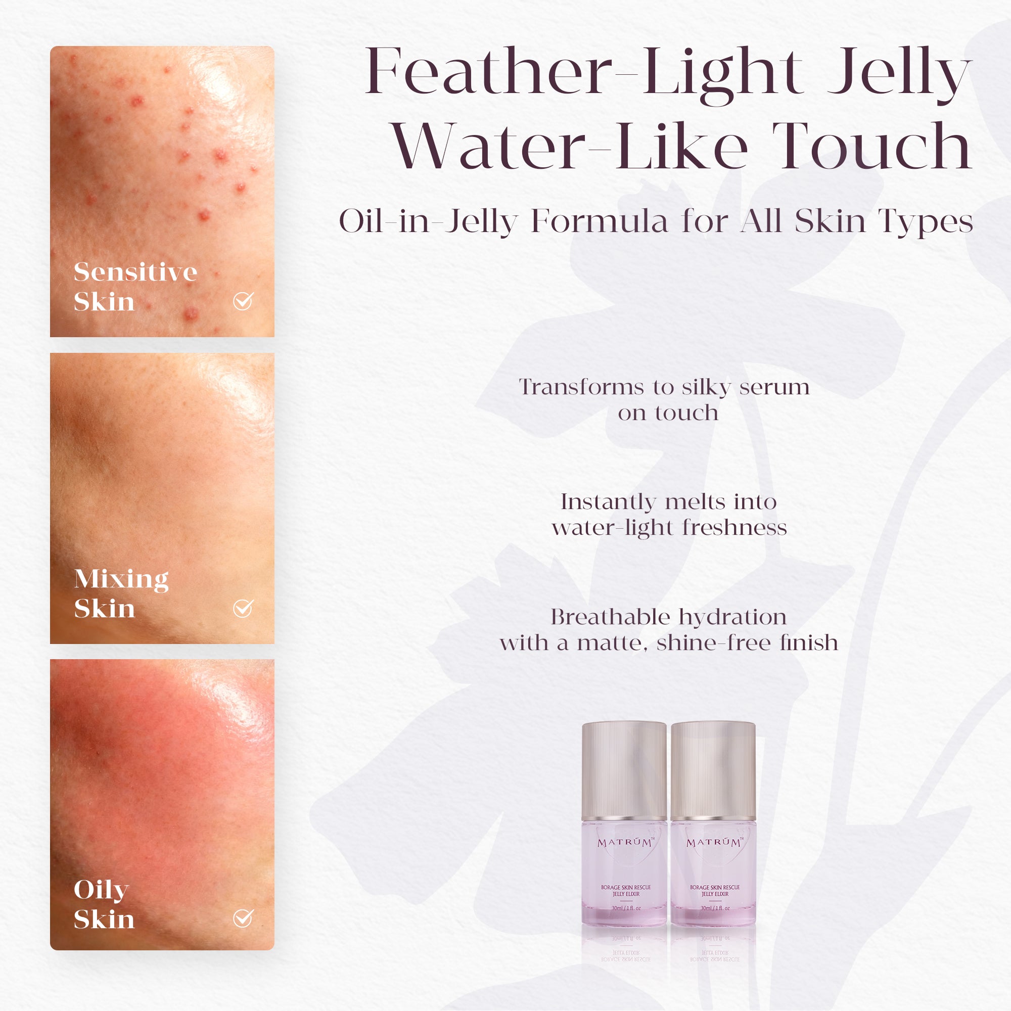 Borage Skin Rescue Jelly Elixir——Borage Skin Rescue Jelly Elixir The "Botanical Iced Tea": Cool Inflammation & Repair Barrier Instantly.