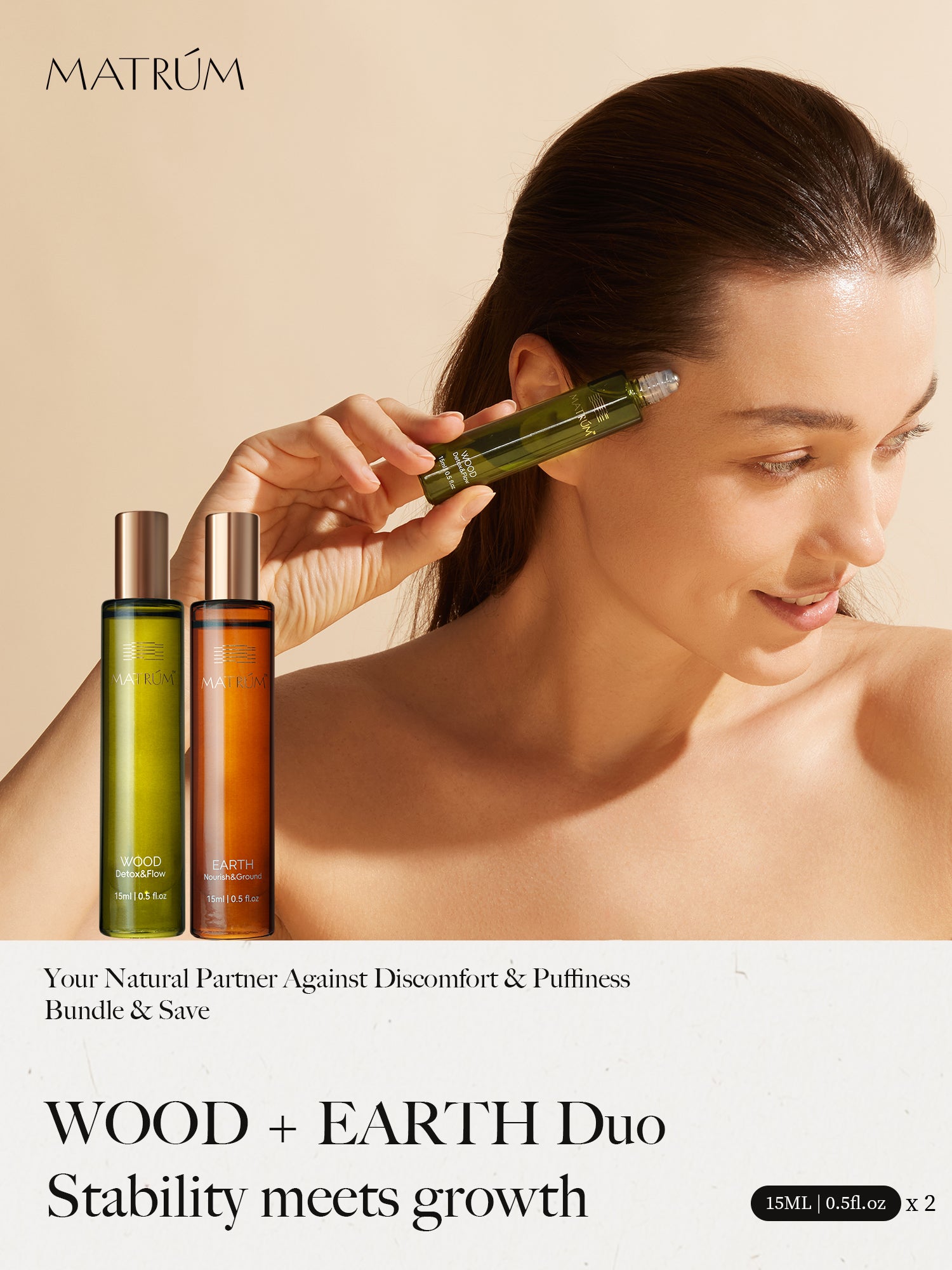 Earth & Wood - Five Elements Wellness Roller(Duo Set)