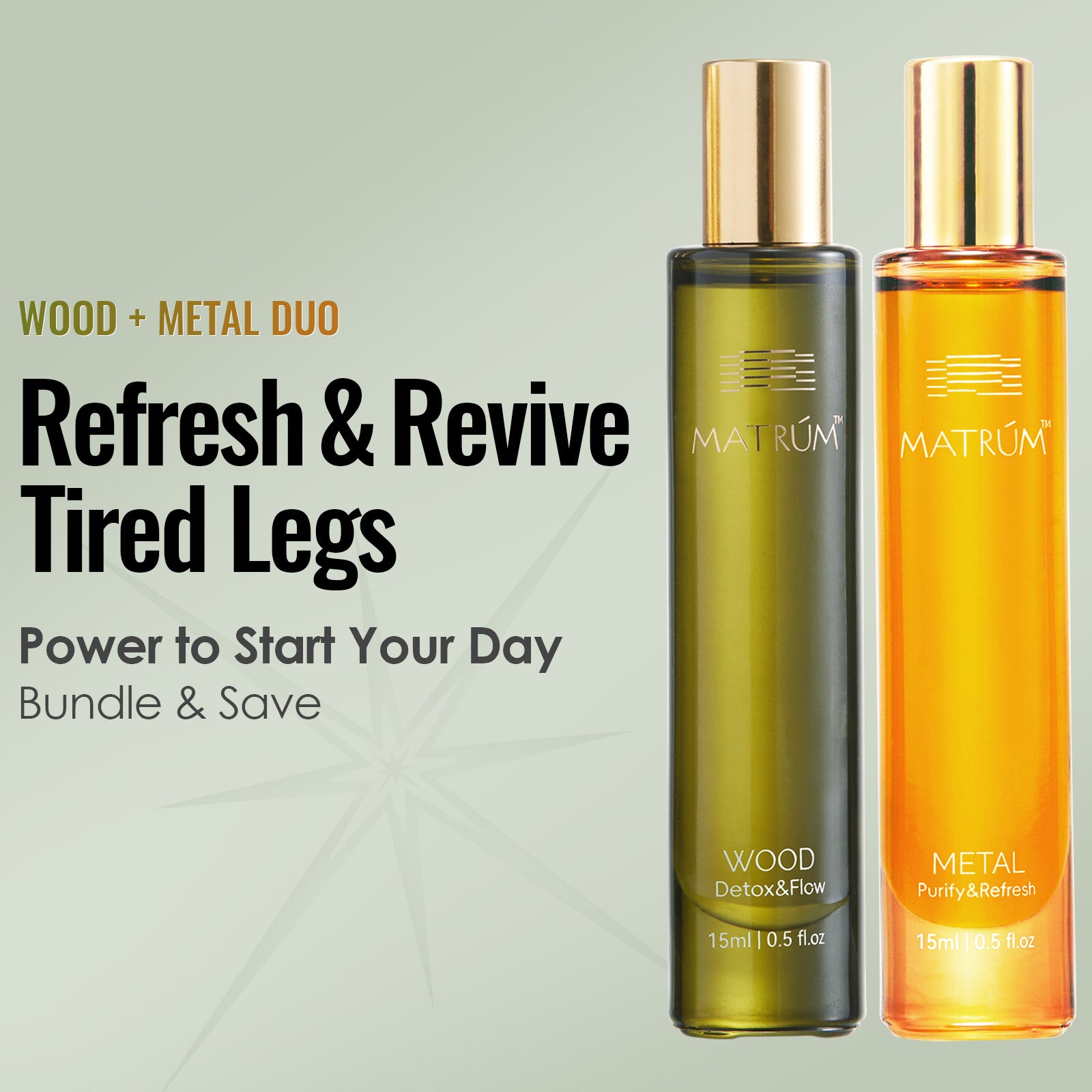 Wood & Metal - Five Elements Wellness Roller(Duo Set)