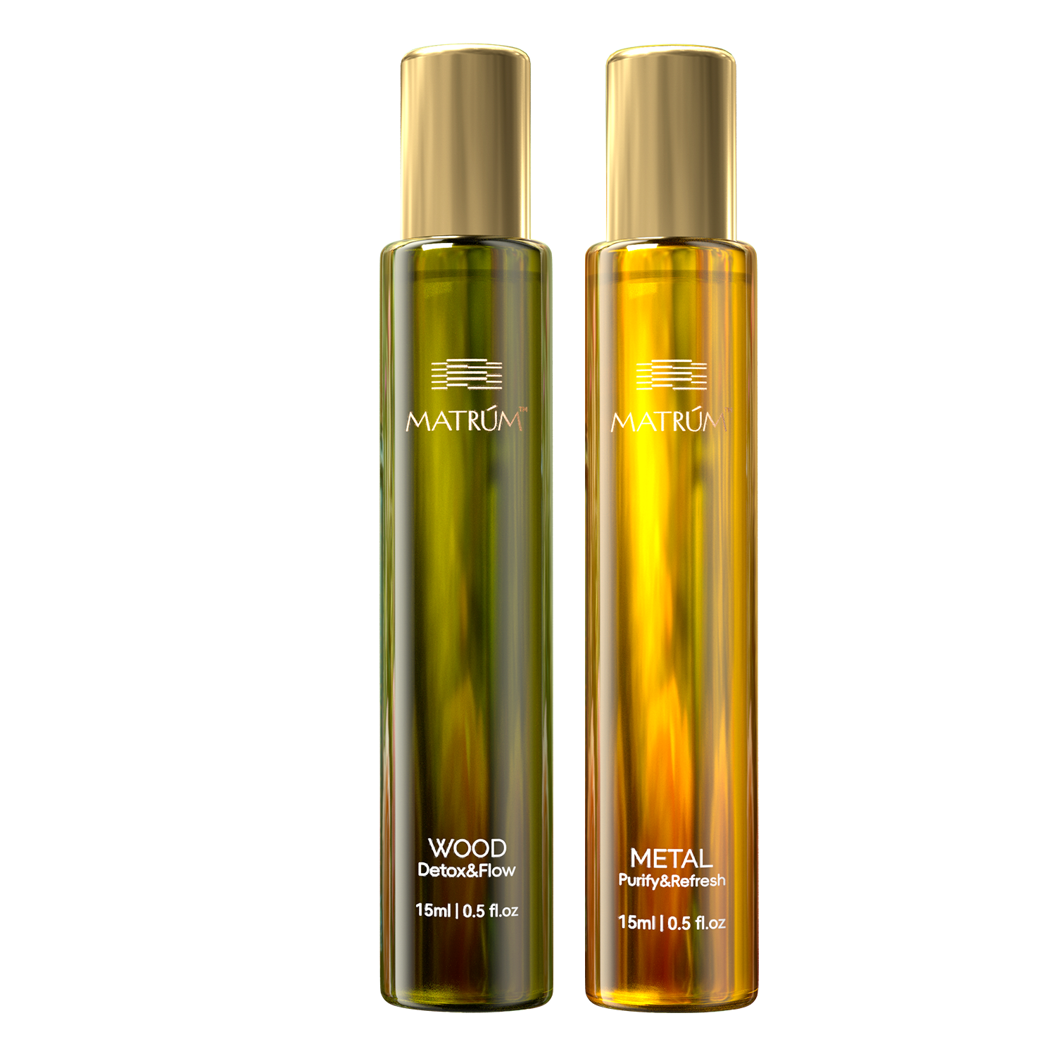 Wood & Metal - Five Elements Wellness Roller(Duo Set)