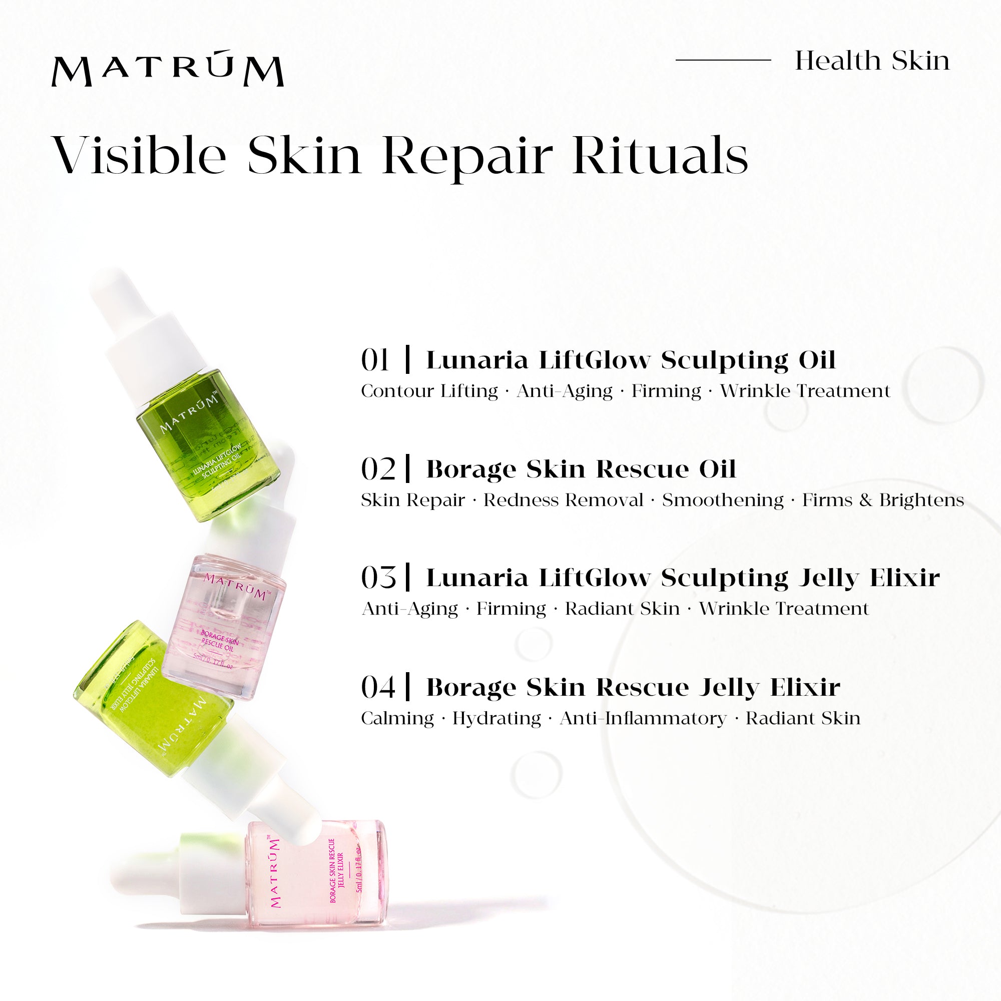 MATRÚM Mini Face Oil Discovery Set（4 × 5ml）