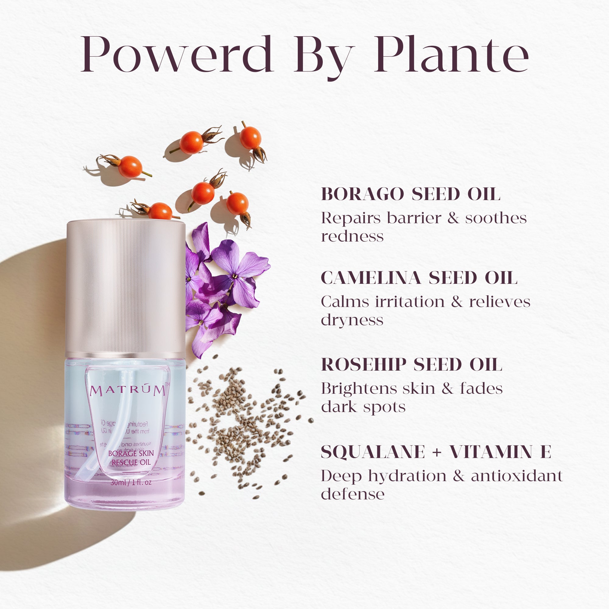 Borage Skin Rescue Oil—— The "Liquid Bandage": Restore Your Barrier & Soothe Redness Instantly.