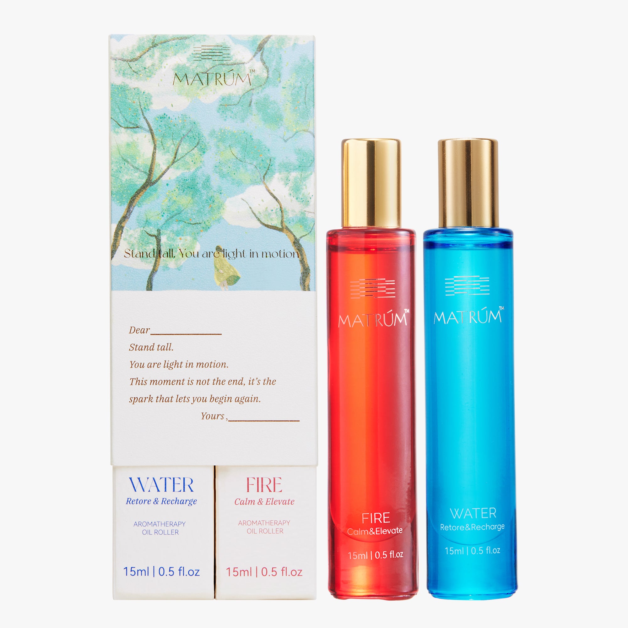 Water & Fire - Five Elements Wellness Roller(Duo Set)
