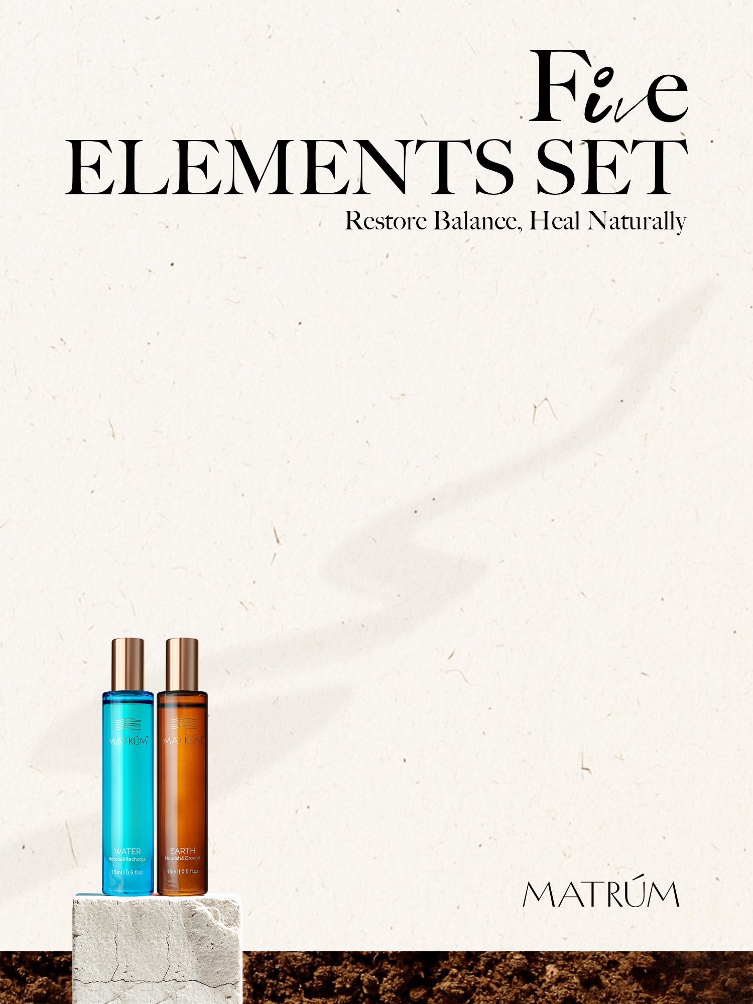 Water & Earth Element - Five Elements Wellness Roller(Duo Set)