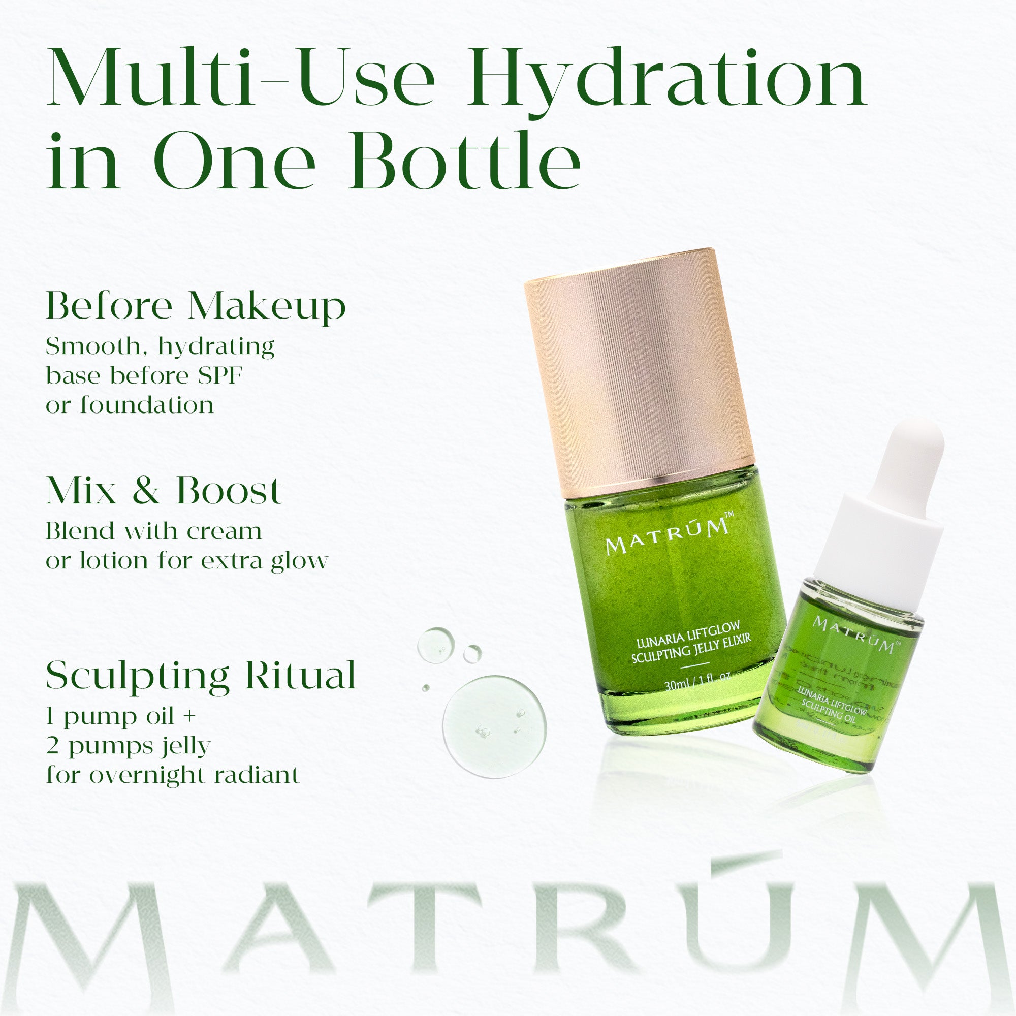 Lunaria LiftGlow Sculpting Jelly Elixir ——The "Morning Dew" Filter: Lift, Brighten & Prime.